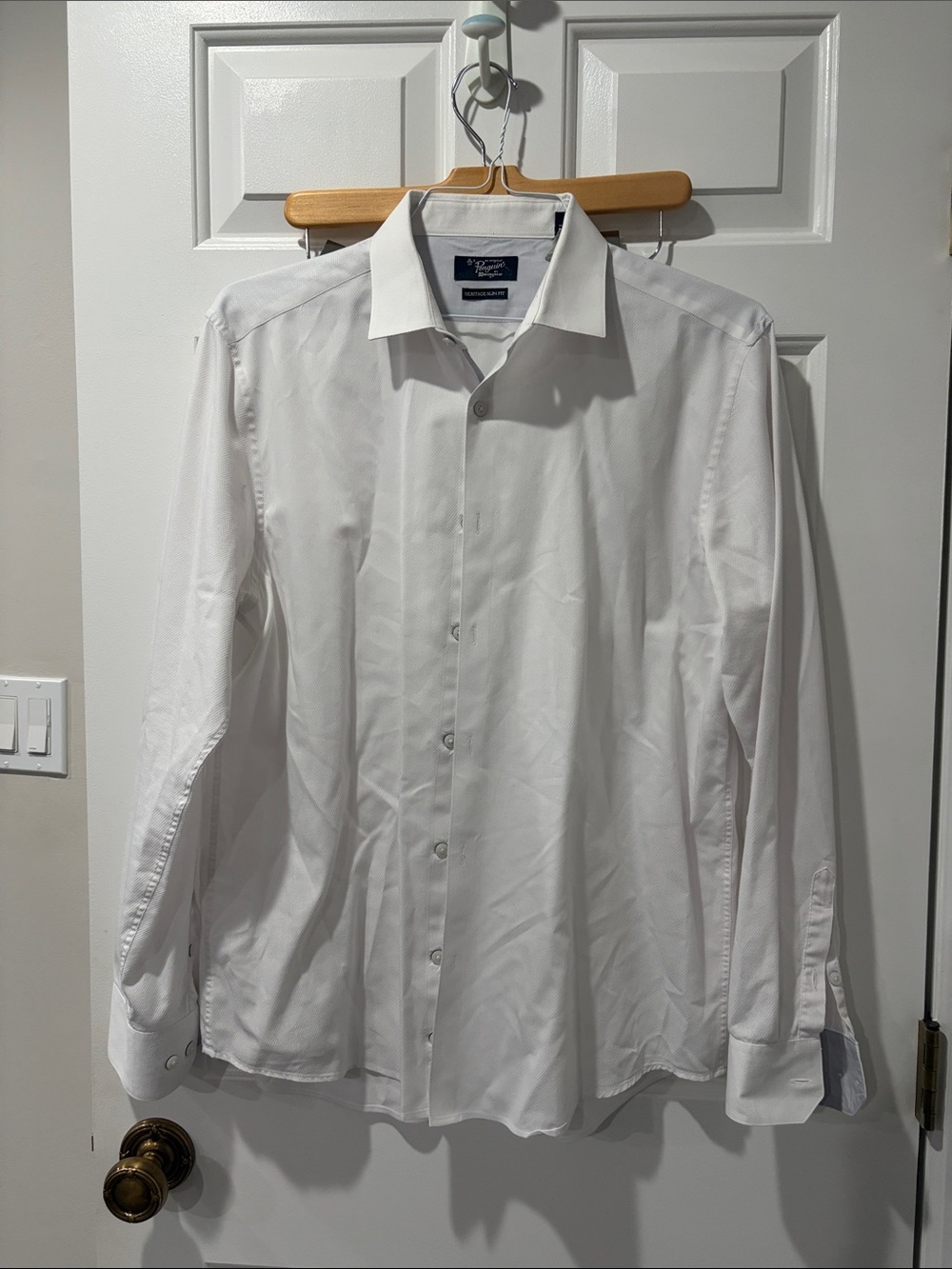 Original Penguin Men's White Dress Shirt - Heritage slim fit  size 16 34/35